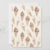 Chocolade Mocha Vanilla Ice Cream Cones Verjaardag Kaart (Achterkant)