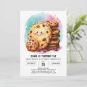 Chocolade moderne online cookies verjaardag kaart (Staand voorkant)