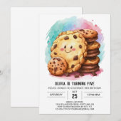 Chocolade moderne online cookies verjaardag kaart (Voorkant / Achterkant)