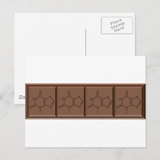 Chocolade Molecule Briefkaart (Voorkant / Achterkant)