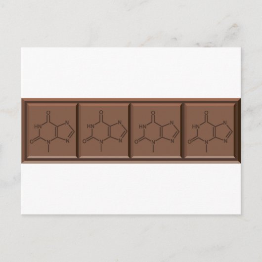 Chocolade Molecule Briefkaart (Voorkant)