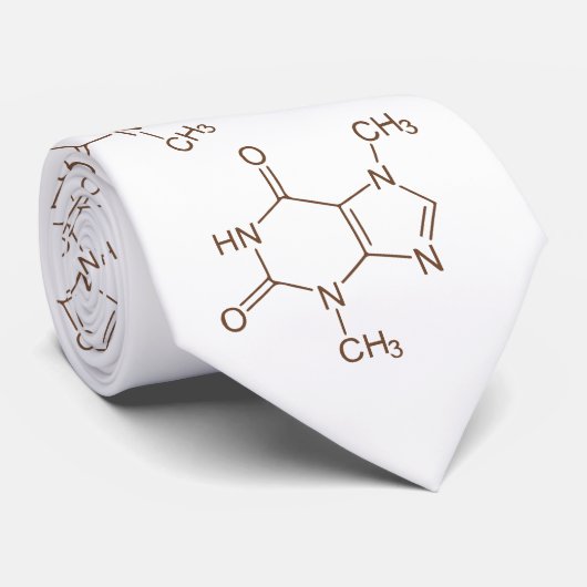 Chocolade Molecule Chemie Liefhebbers Stropdas (Opgerold)