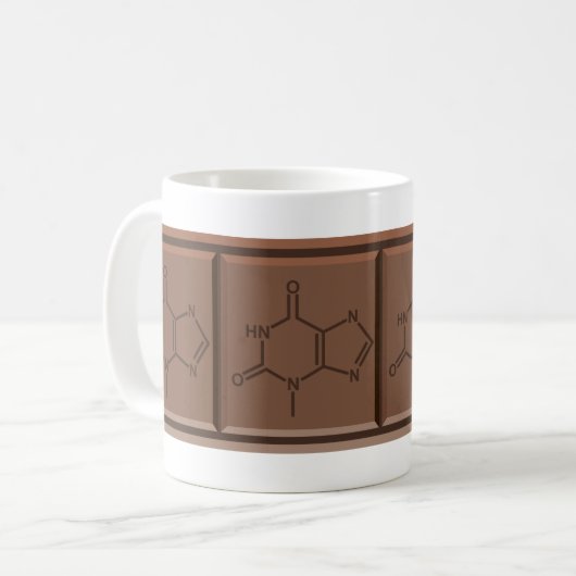 Chocolade Molecule Koffiemok (Voorkant links)