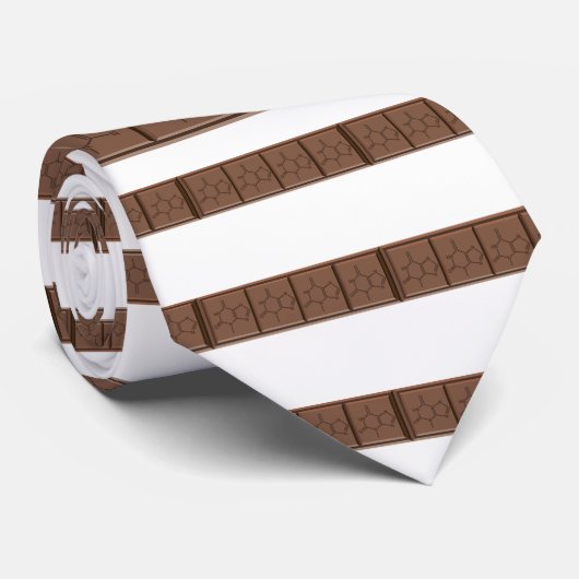 Chocolade Molecule Stropdas (Opgerold)
