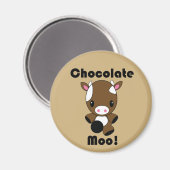 Chocolade Moo Kawaii Koe Magneet (Voorkant / Achterkant)
