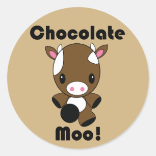 Chocolade Moo Kawaii Koe stickers