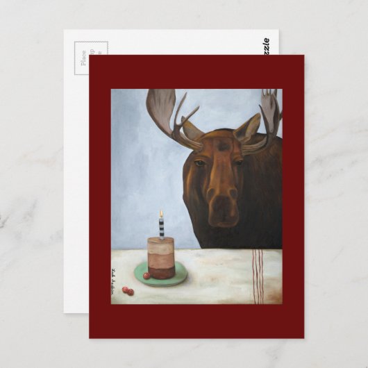 Chocolade Moose Briefkaart (Voorkant / Achterkant)