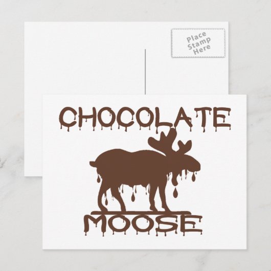 Chocolade Moose Briefkaart (Voorkant / Achterkant)