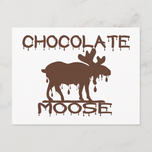 Chocolade Moose Briefkaart (Voorkant)