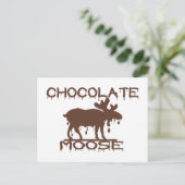 Chocolade Moose Briefkaart (Staand voorkant)