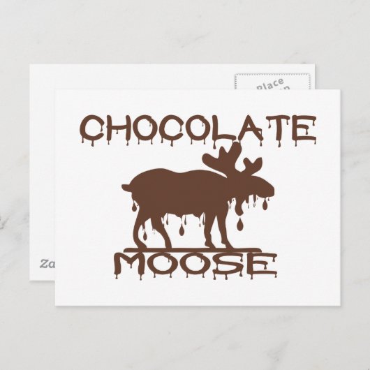 Chocolade Moose Briefkaart (Voorkant / Achterkant)