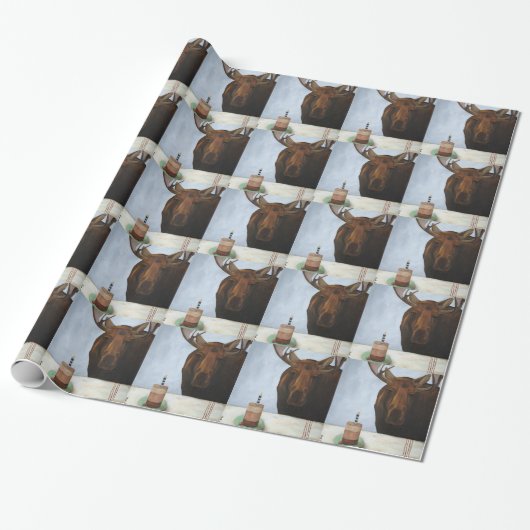Chocolade Moose Cadeaupapier (Uitgerold)