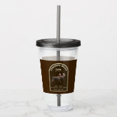 Chocolade Moose Cafe Acryl Drinkbeker (Voorkant)