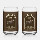 Chocolade Moose Cafe Blikvorm Glas (Voorkant)