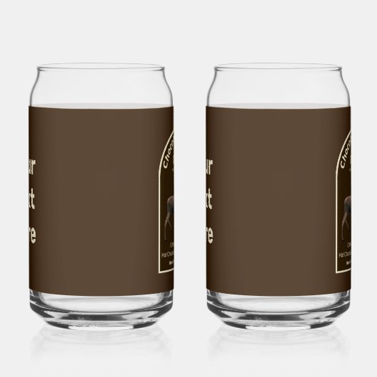 Chocolade Moose Cafe Blikvorm Glas (Rechts)