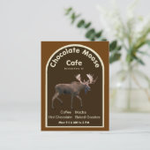 Chocolade Moose Cafe Briefkaart (Staand voorkant)