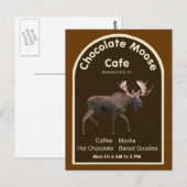 Chocolade Moose Cafe Briefkaart (Voorkant / Achterkant)