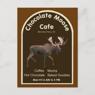Chocolade Moose Cafe Briefkaart