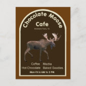 Chocolade Moose Cafe Briefkaart (Voorkant)