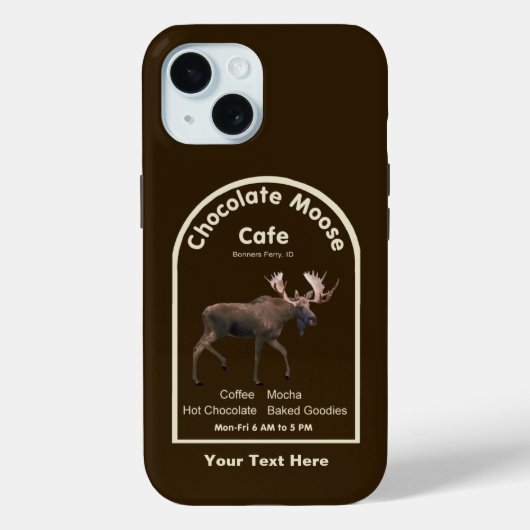 Chocolade Moose Cafe Case-Mate iPhone Case (Achterkant)