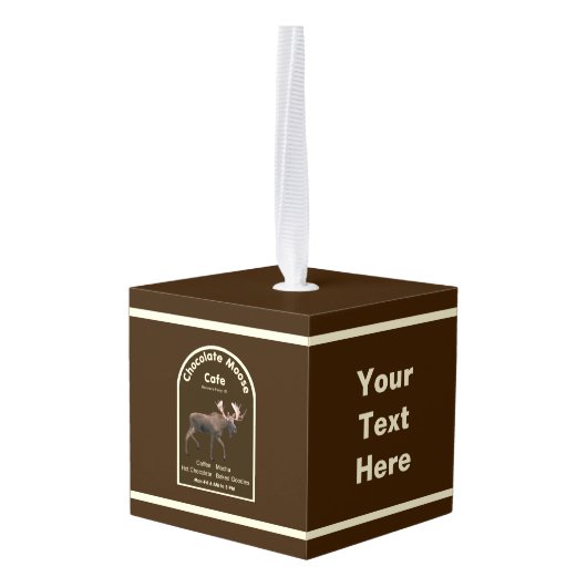 Chocolade Moose Cafe Decoratie (Achter hoekig)