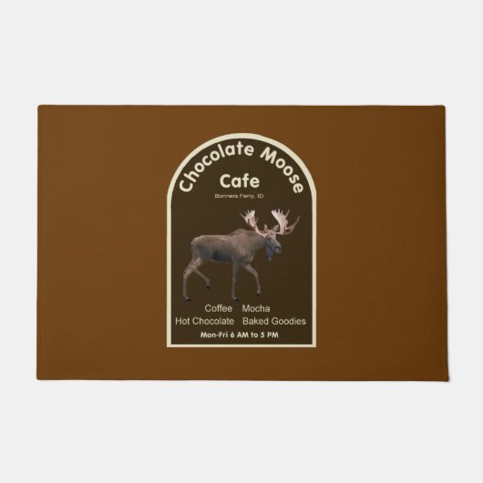 Chocolade Moose Cafe Deurmat (Voorkant)