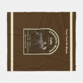 Chocolade Moose Cafe Fleece Deken (Voorkant (Horizontaal))