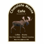 Chocolade Moose Cafe Fotobeeldje Magneet<br><div class="desc">Goede eet in het noorden. Het handbeschilderde teken van de mythische Chocolate Moose Cafe in Bonners Ferry, Idaho. Hij heeft een mouwtje tegen een donkere achtergrond en de glanzen die door het café worden aangeboden. Het verre noorden van Idaho; bomen, bergen, schone lucht, schoon water, zweren, beer en elk. En...</div>