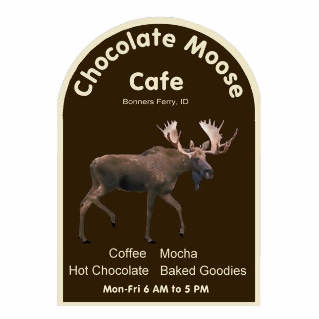 Chocolade Moose Cafe Fotobeeldje Magneet (Voorkant)