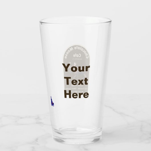 Chocolade Moose Cafe Glas (Achterkant)