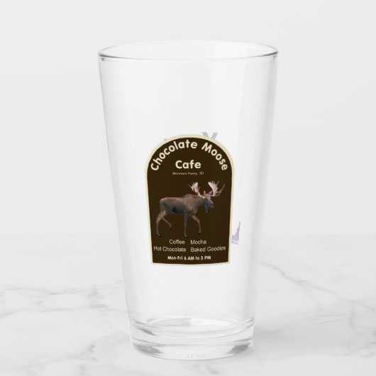 Chocolade Moose Cafe Glas (Voorkant)