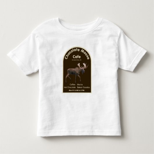 Chocolade Moose Cafe Kinder Shirts (Voorkant)
