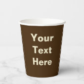 Chocolade Moose Cafe Papieren Cups Bekers (Achterkant)