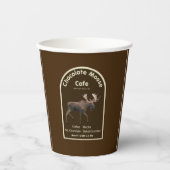 Chocolade Moose Cafe Papieren Cups Bekers (Voorkant)