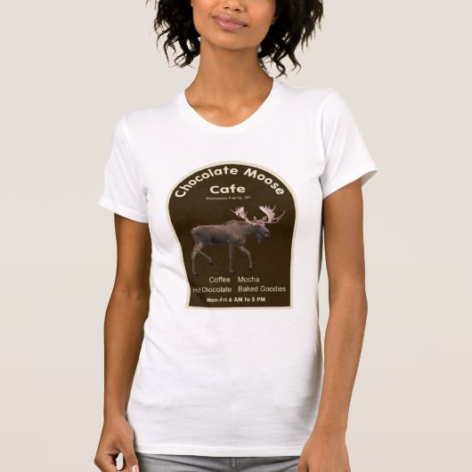 Chocolade Moose Cafe T-shirt (Voorkant)