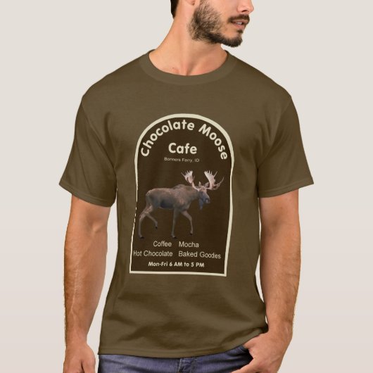 Chocolade Moose Cafe T-shirt (Voorkant)