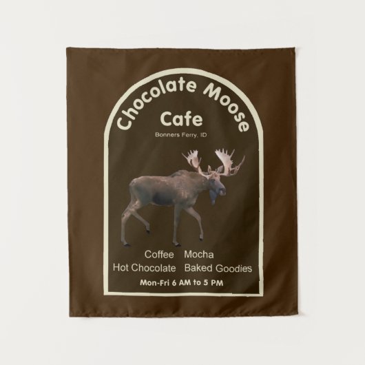 Chocolade Moose Cafe Wandkleed (Voorkant)