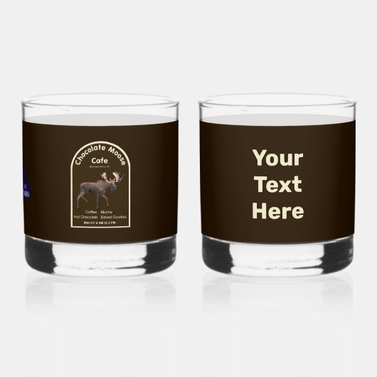 Chocolade Moose Cafe Whisky Glas (Voorkant)