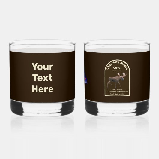 Chocolade Moose Cafe Whisky Glas (Achterkant)
