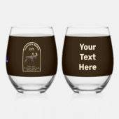 Chocolade Moose Cafe Wijnglas Zonder Voet (Voorkant)