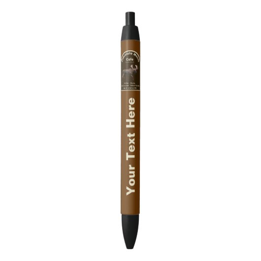 Chocolade Moose Cafe Zwarte Inkt Pen (Voorkant Verticaal)
