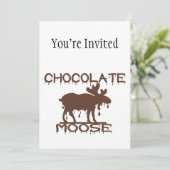 Chocolade Moose Kaart (Staand voorkant)