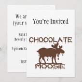 Chocolade Moose Kaart (Voorkant / Achterkant)