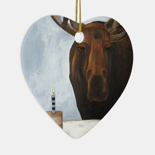 Chocolade Moose Keramisch Ornament (Rechts)