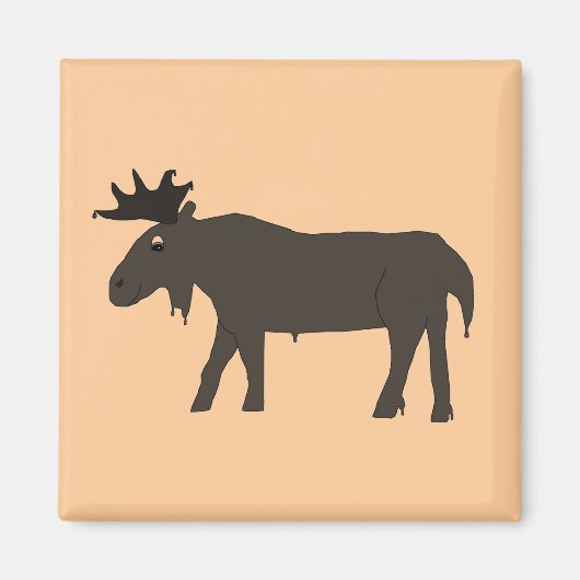 Chocolade Moose magnet (Voorkant)