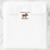Chocolade Moose Ronde Sticker (Tas)