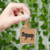 Chocolade Moose sleutelhanger (Hand)