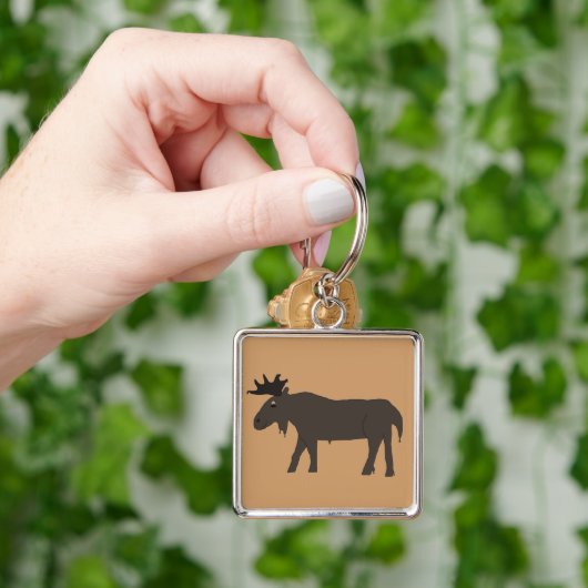 Chocolade Moose sleutelhanger (Hand)