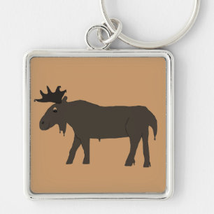 Chocolade Moose sleutelhanger