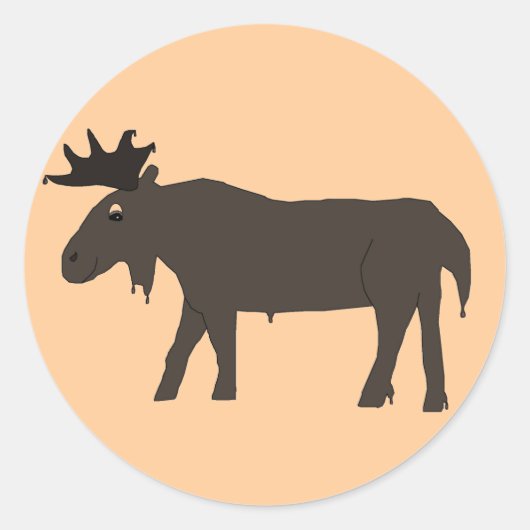 Chocolade Moose stickers (Voorkant)
